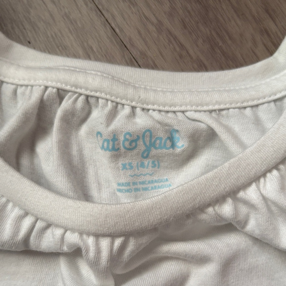 Cat & Jack Ivory Ruffled Top - Picture 2 of 2